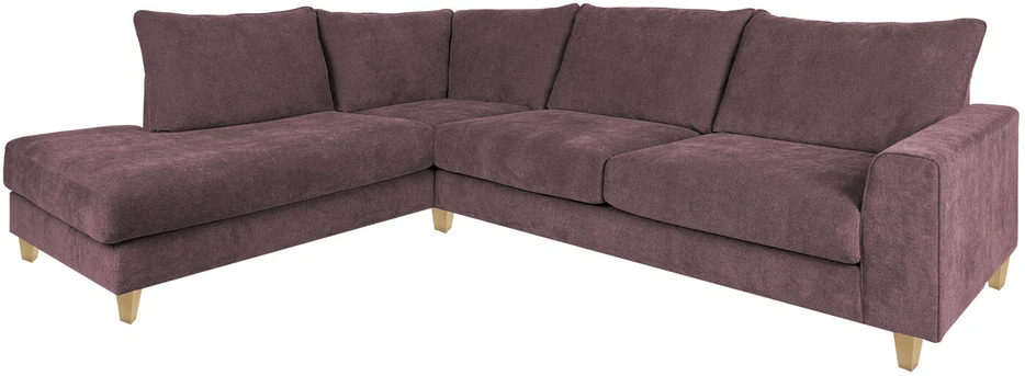 Home4You Kampinė sofa LAYLA LC Pilkai rožinė