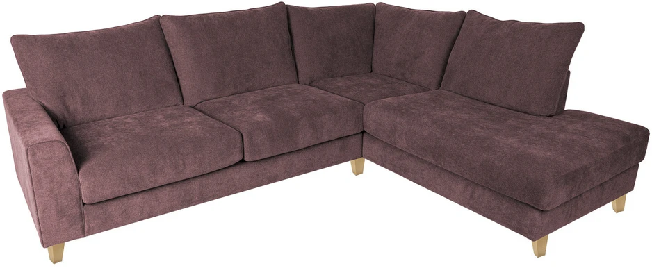 Home4You Kampinė sofa LAYLA RC, pilkšvai rožinė