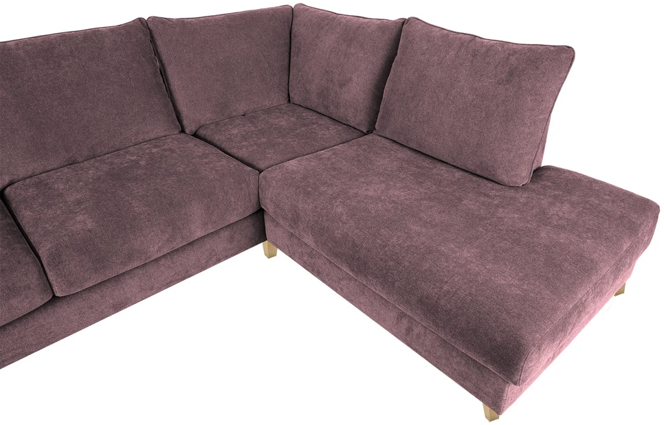 Home4You Kampinė sofa LAYLA RC, pilkšvai rožinė