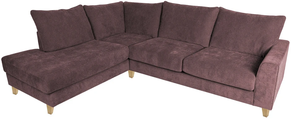 Home4You Kampinė sofa LAYLA LC Pilkai rožinė