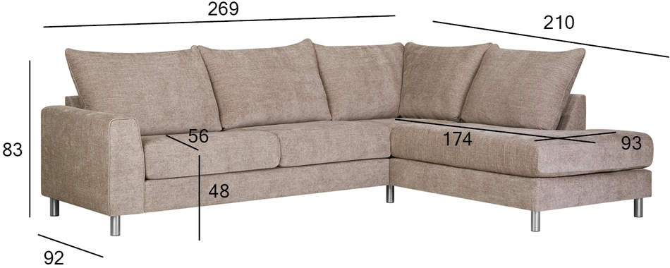 Home4You Kampinė sofa LEILA RC