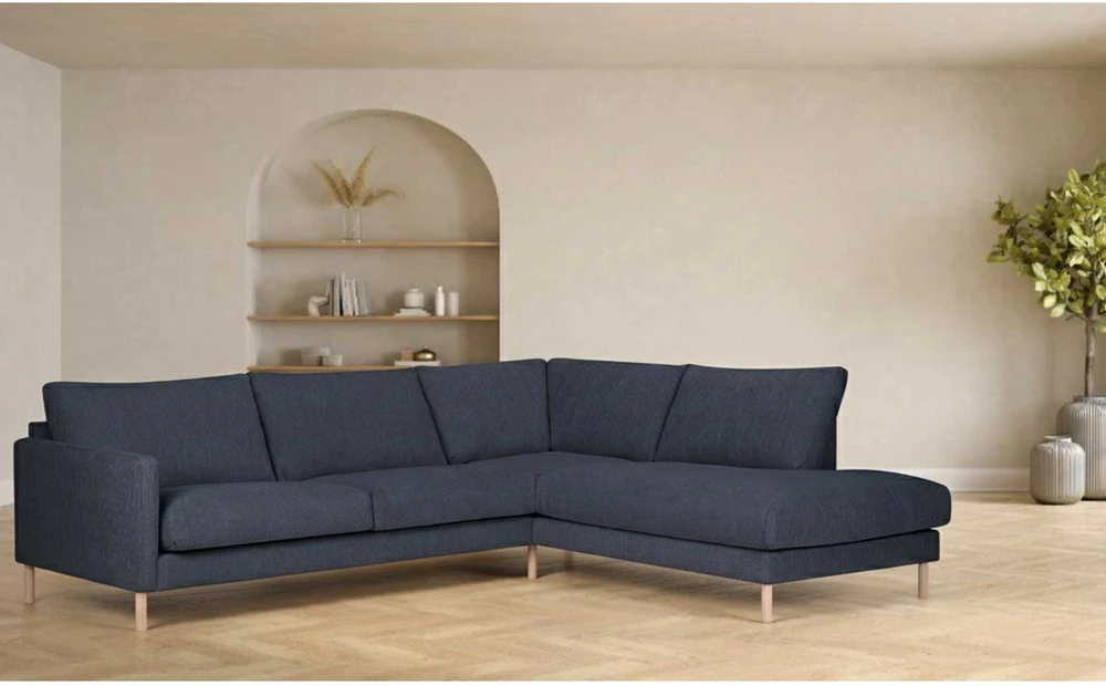 Home4You Kampinė sofa LISANNA RC, mėlynos spalvos