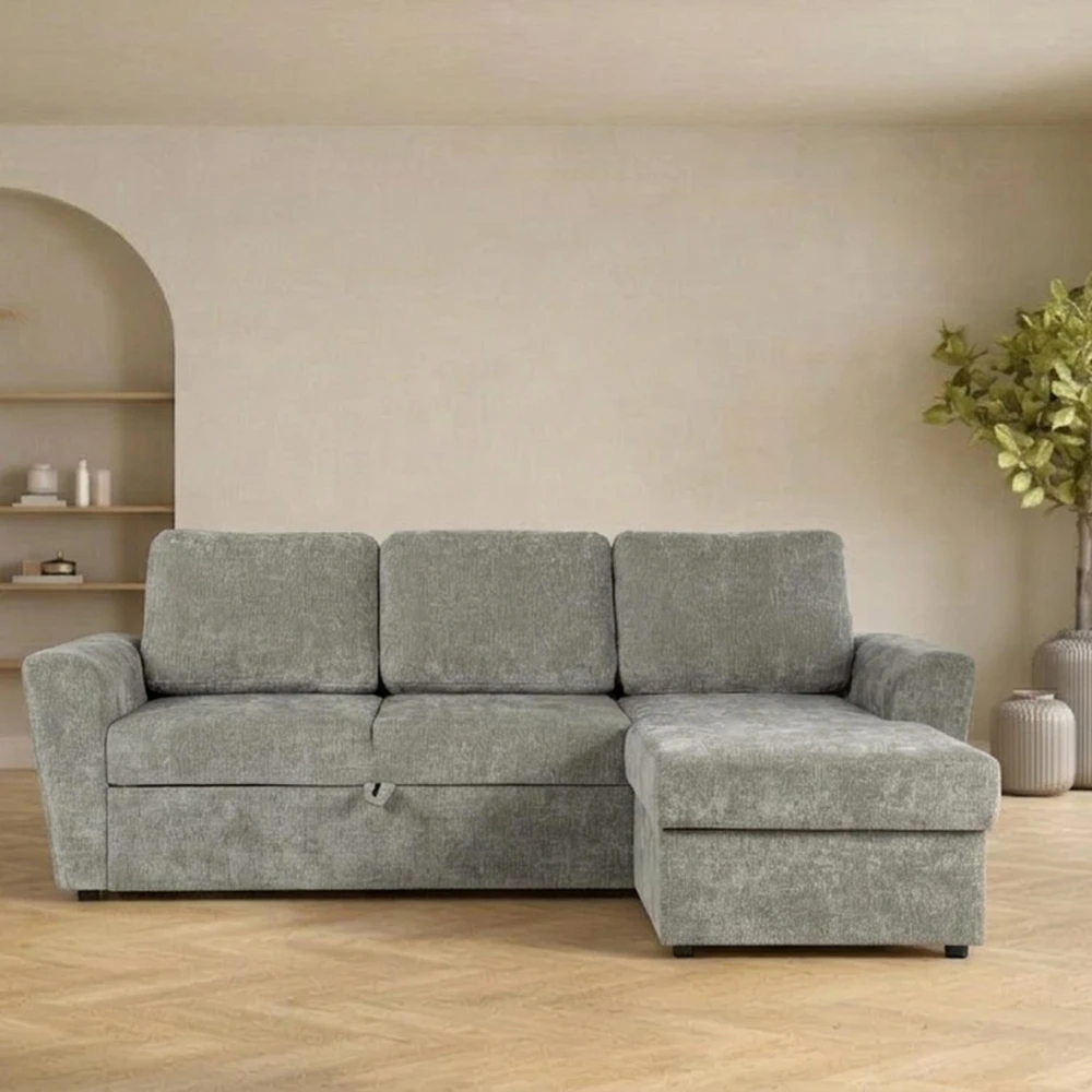 Home4You Kampinė sofa-lova INGA šviesiai žalia