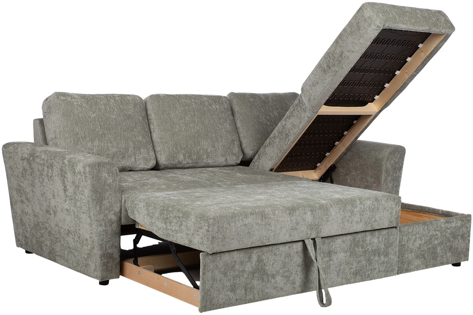 Home4You Kampinė sofa-lova INGA šviesiai žalia