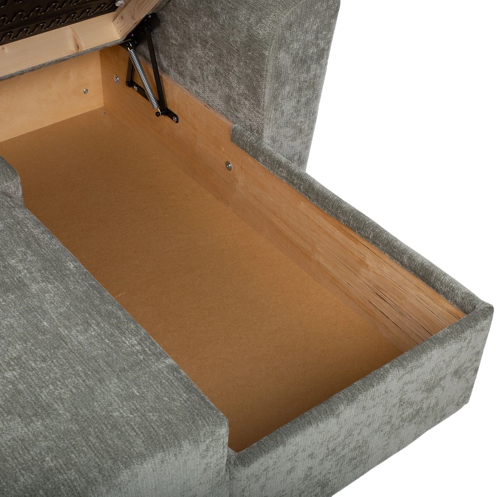 Home4You Kampinė sofa-lova INGA šviesiai žalia
