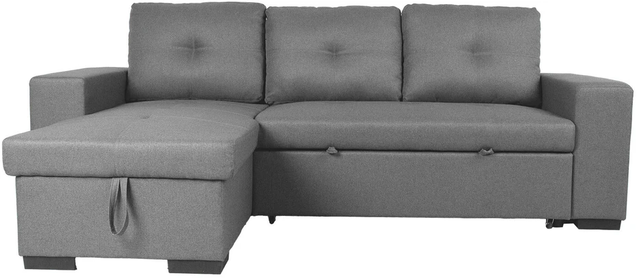 Home4You Kampinė sofa-lova CARITA pilka