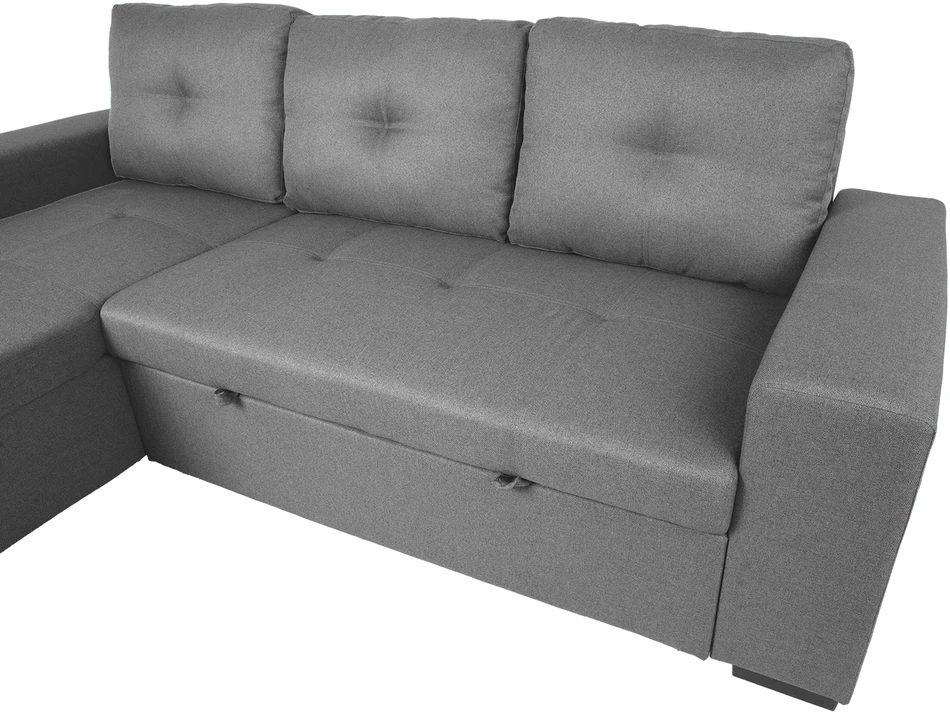 Home4You Kampinė sofa-lova CARITA pilka
