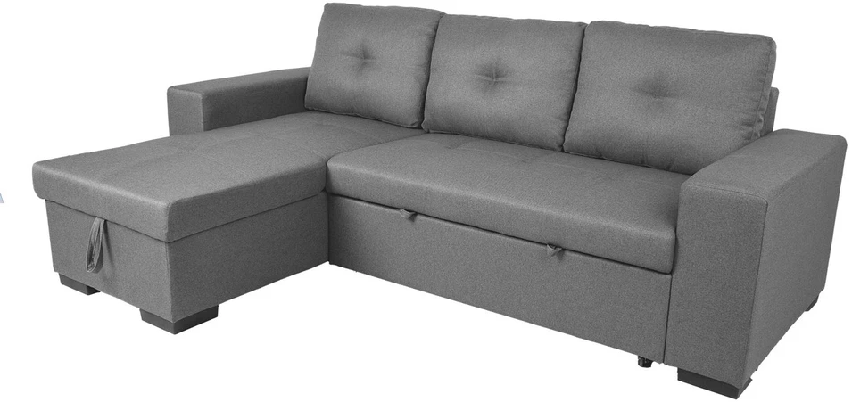 Home4You Kampinė sofa-lova CARITA pilka