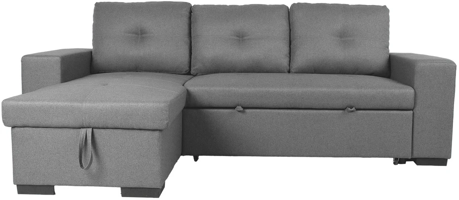 Home4You Kampinė sofa-lova CARITA pilka
