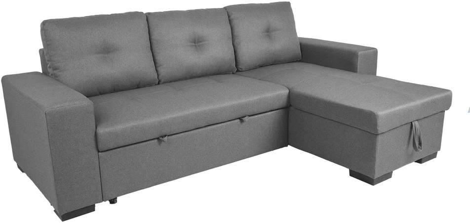 Home4You Kampinė sofa-lova CARITA pilka