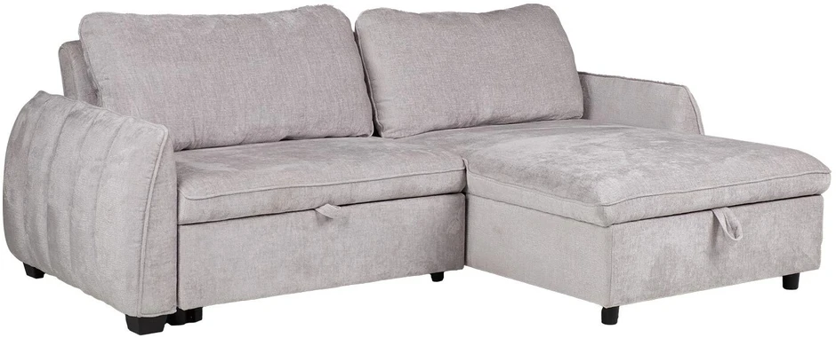 Home4You Kampinė sofa-lova CLOUD šviesiai pilka