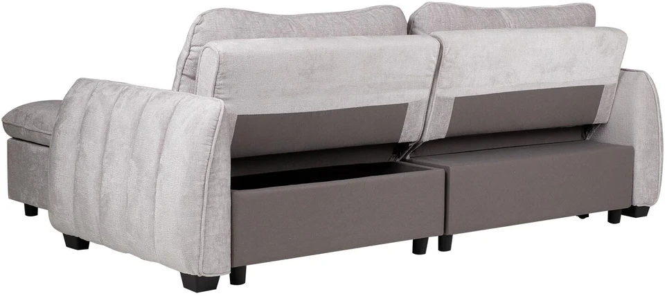 Home4You Kampinė sofa-lova CLOUD šviesiai pilka