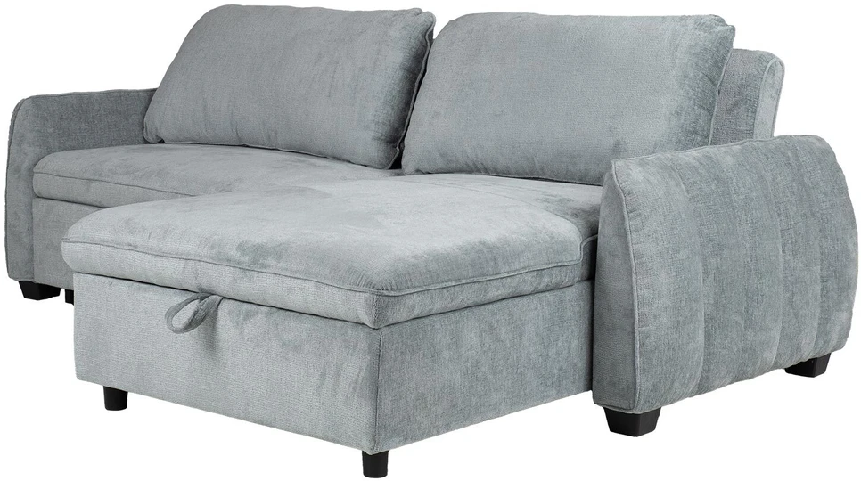 Home4You Kampinė sofa-lova CLOUD melsvai žalia