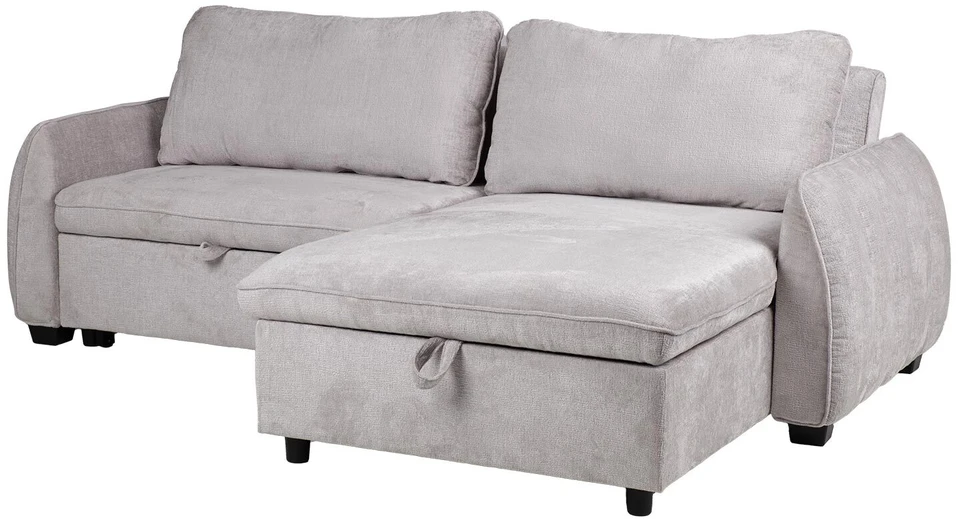 Home4You Kampinė sofa-lova CLOUD šviesiai pilka