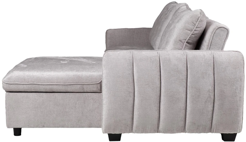 Home4You Kampinė sofa-lova CLOUD šviesiai pilka