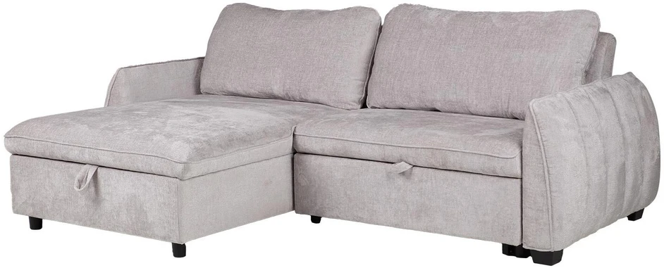 Home4You Kampinė sofa-lova CLOUD šviesiai pilka