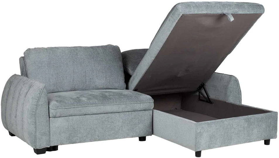 Home4You Kampinė sofa-lova CLOUD melsvai žalia