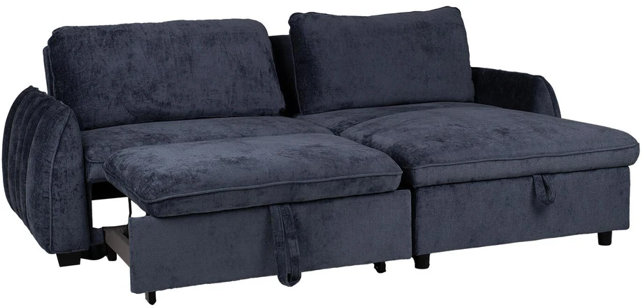 Home4You Mėlyna Kampinė sofa-lova CLOUD mėlyna