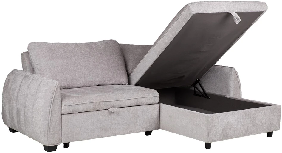 Home4You Kampinė sofa-lova CLOUD šviesiai pilka