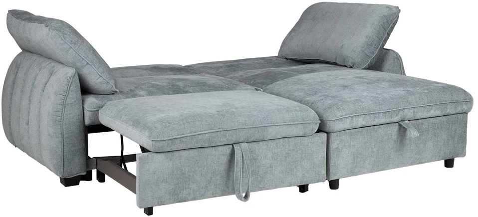Home4You Kampinė sofa-lova CLOUD melsvai žalia