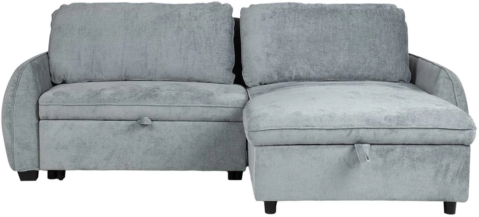Home4You Kampinė sofa-lova CLOUD melsvai žalia