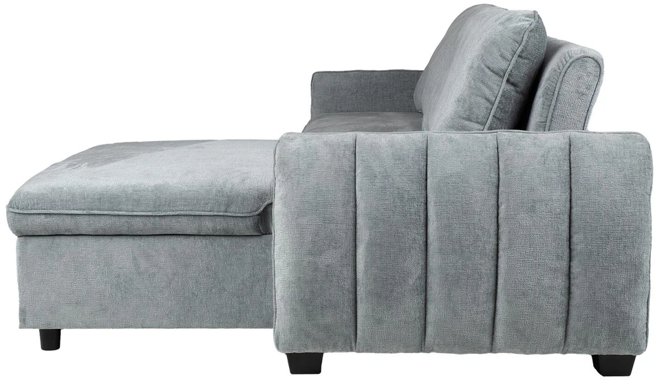 Home4You Kampinė sofa-lova CLOUD melsvai žalia