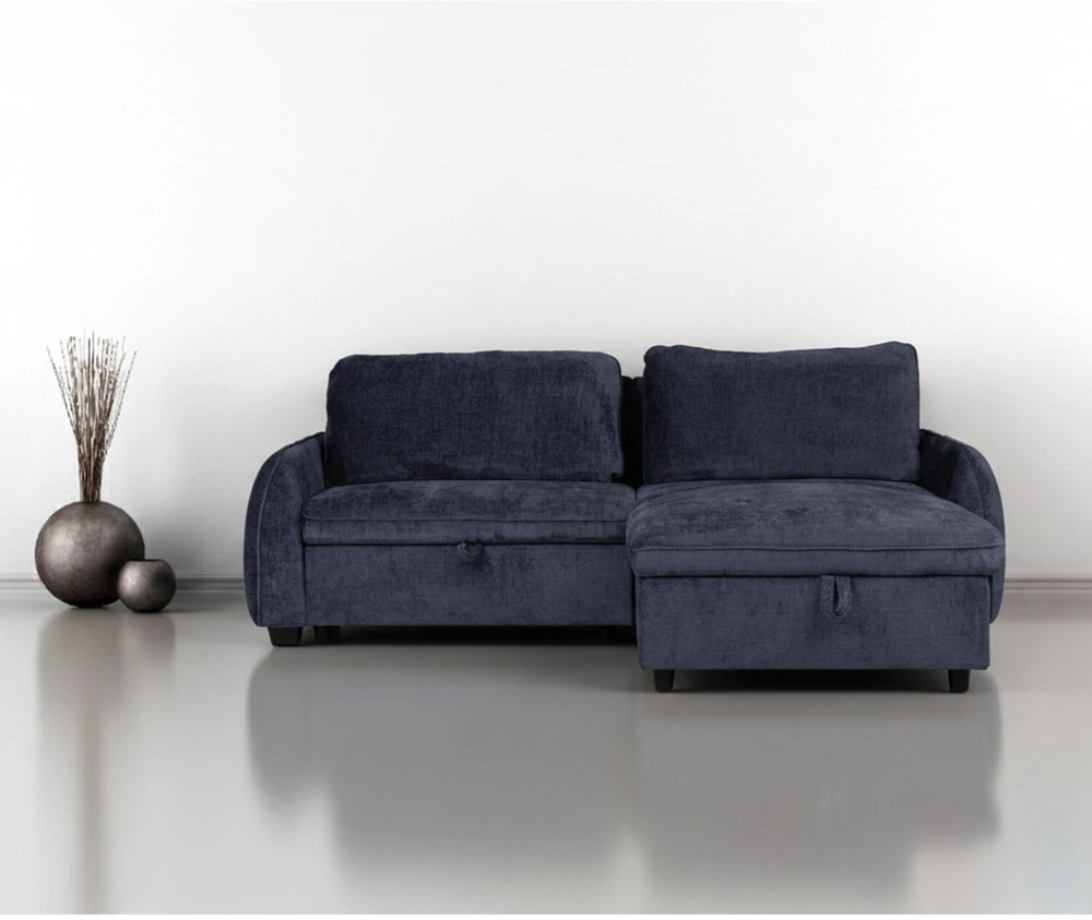 Home4You Mėlyna Kampinė sofa-lova CLOUD mėlyna