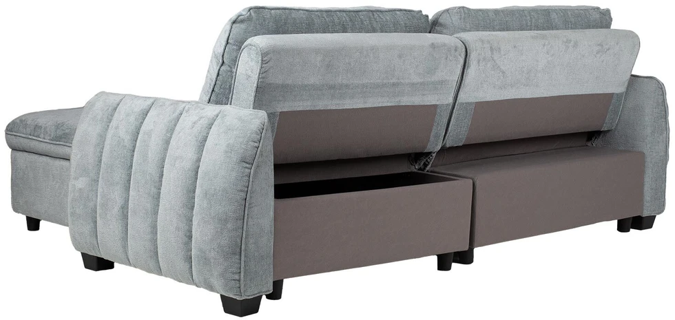 Home4You Kampinė sofa-lova CLOUD melsvai žalia