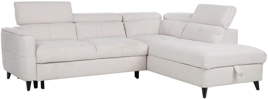 Home4You Kampinė sofa-lova „SAMANTHA RC“, balta