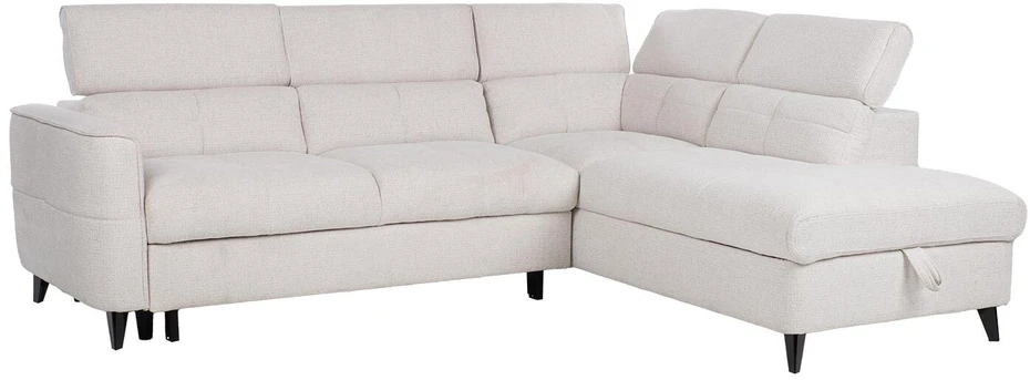 Home4You Kampinė sofa-lova „SAMANTHA RC“, balta