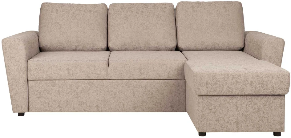 Home4You Kampinė sofa-lova INGA, smėlio spalvos