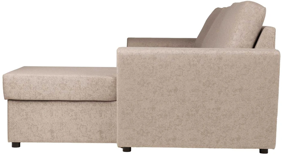 Home4You Kampinė sofa-lova INGA, smėlio spalvos