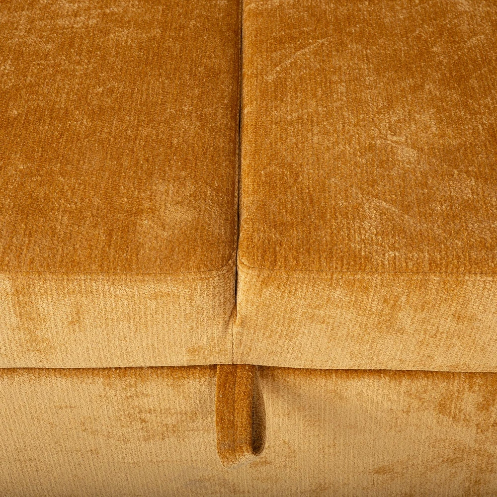 Home4You Kampinė sofa-lova INGA geltona