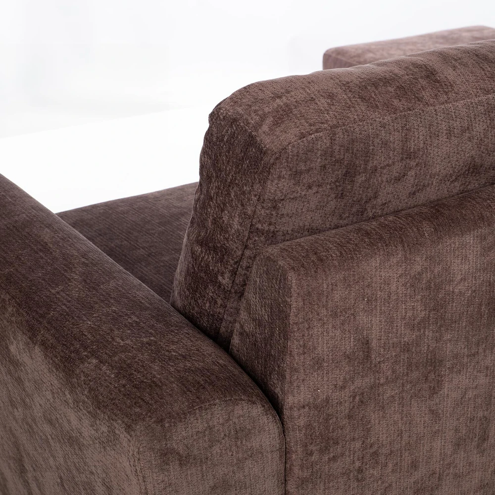 Home4You Kampinė sofa-lova su daiktadėže, ruda, 217 x 92/160 x 88 cm