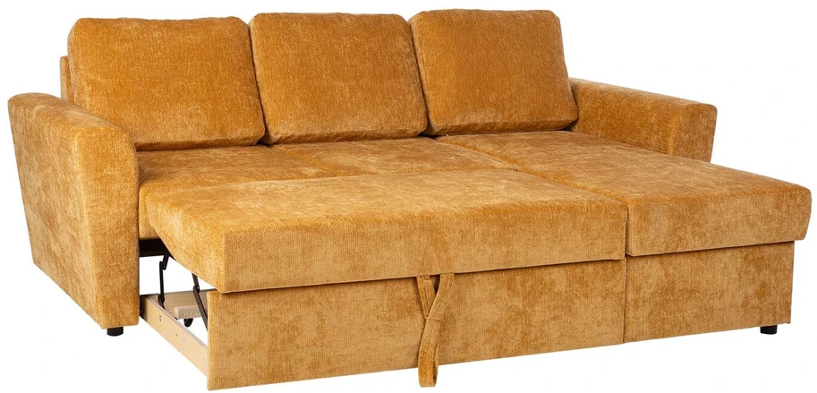 Home4You Kampinė sofa-lova INGA geltona