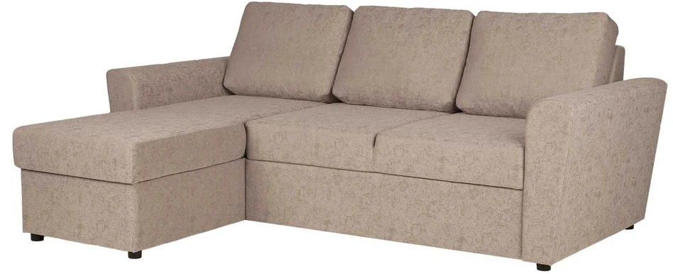 Home4You Kampinė sofa-lova INGA, smėlio spalvos