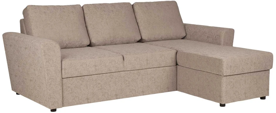 Home4You Kampinė sofa-lova INGA, smėlio spalvos