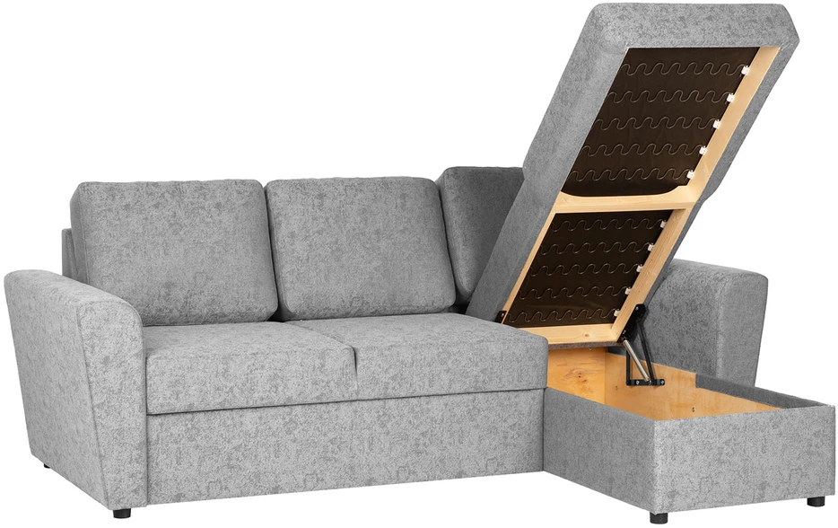 Home4You Kampinė sofa-lova INGA pilka