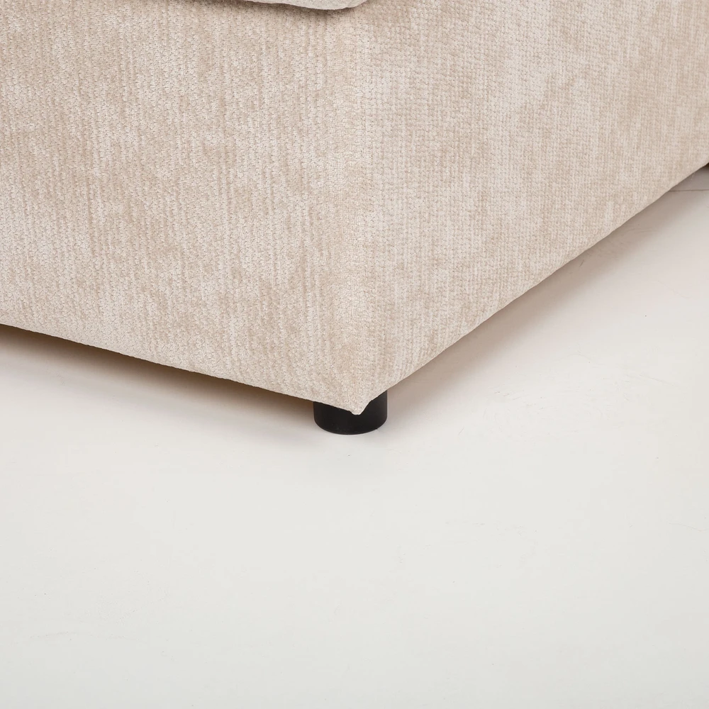 Home4You Kampinė sofa-lova INGA, smėlio spalvos