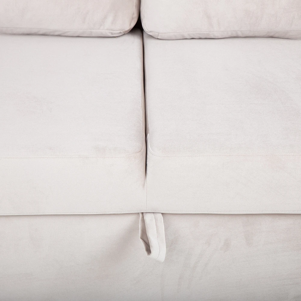 Home4You Kampinė miegamoji sofa „INGMAR“, smėlio spalvos