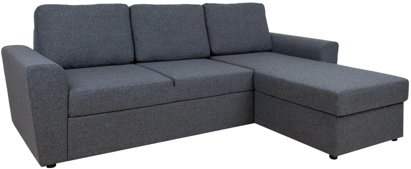 Home4You Kampinė sofa lova INGMAR, tamsiai pilka