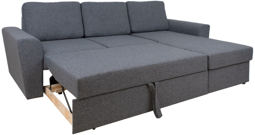 Home4You Kampinė sofa lova INGMAR pilka