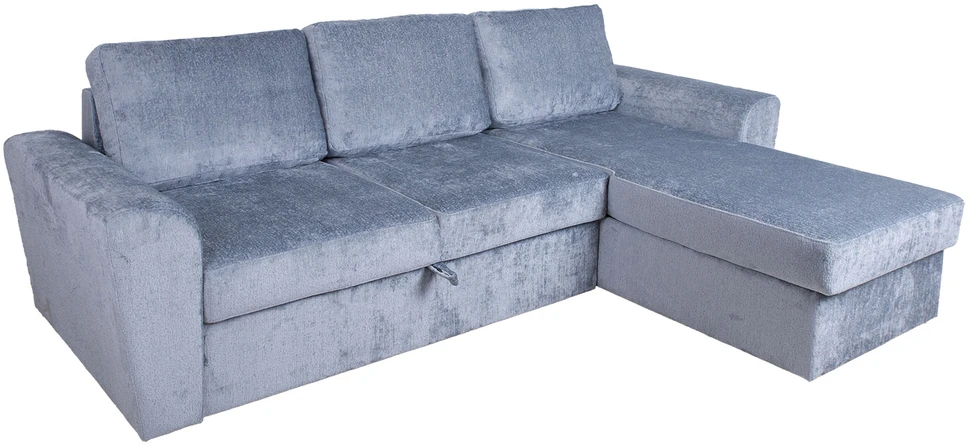 Home4You Kampinė sofa-lova INGMAR melsvai pilka