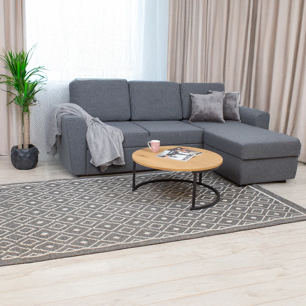 Home4You Kampinė sofa lova INGMAR pilka