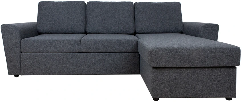 Home4You Kampinė sofa lova INGMAR, tamsiai pilka