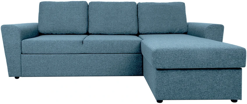 Home4You Kampinė sofa lova INGMAR, šviesiai mėlyna