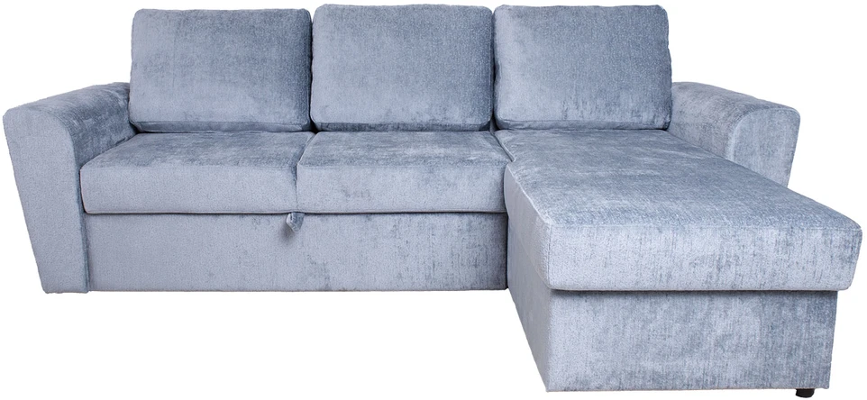 Home4You Kampinė sofa-lova INGMAR melsvai pilka