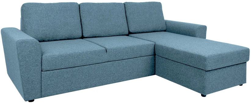 Home4You Kampinė sofa lova INGMAR, šviesiai mėlyna