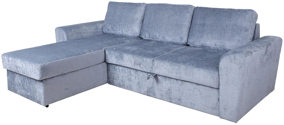 Home4You Kampinė sofa-lova INGMAR melsvai pilka