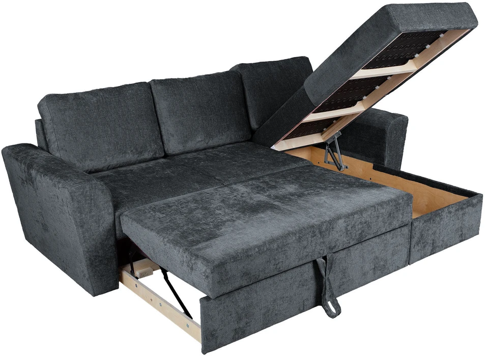 Home4You Sofa-lova kampinė INGMAR Antracito spalvos